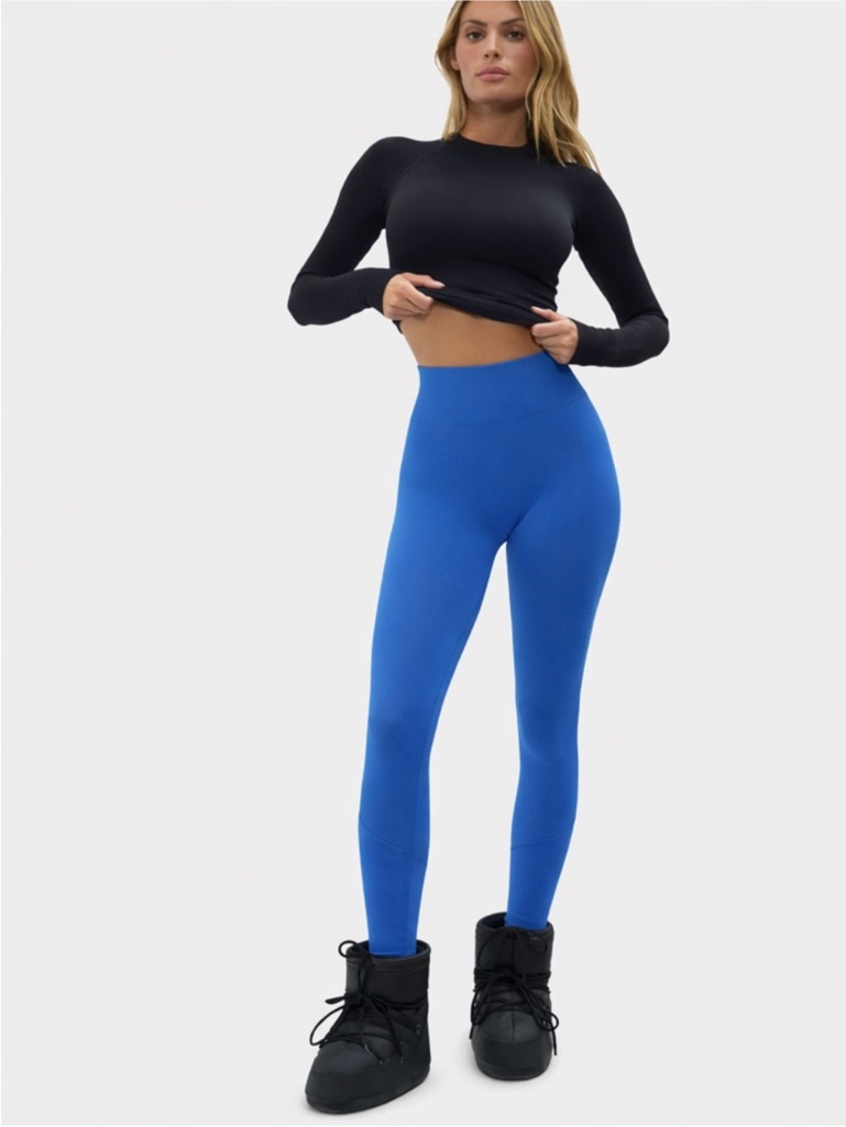Nwot Halfdays Sophia Legging High-Rise Seamless Cobalt Blue Women’s Size Small